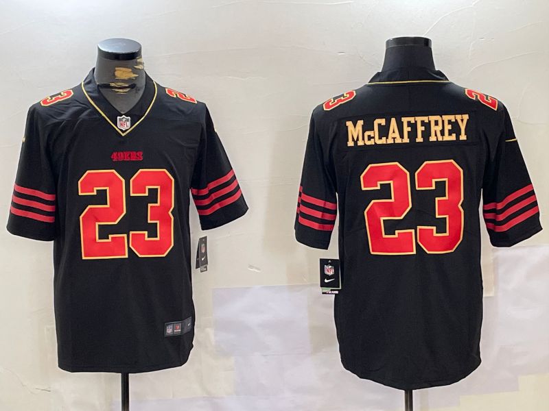 Men San Francisco 49ers #23 Mccaffrey Black Gold 2024 Nike Vapor Limited NFL Jersey style 10274->san francisco 49ers->NFL Jersey